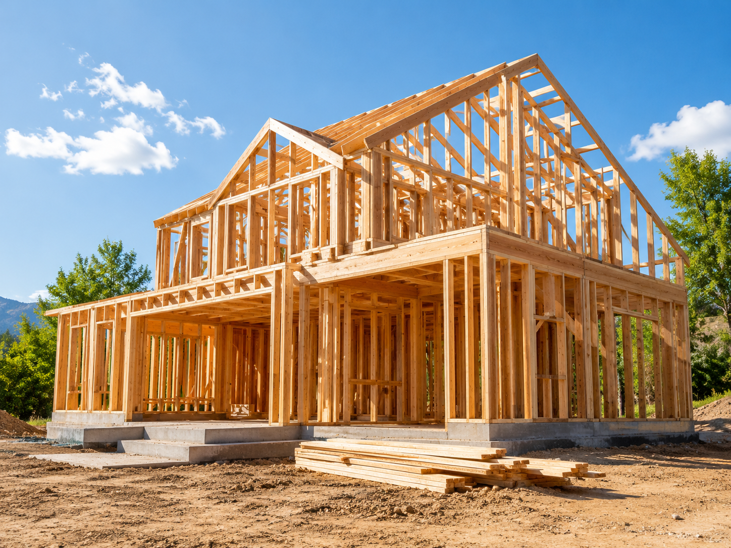 A new home under construction