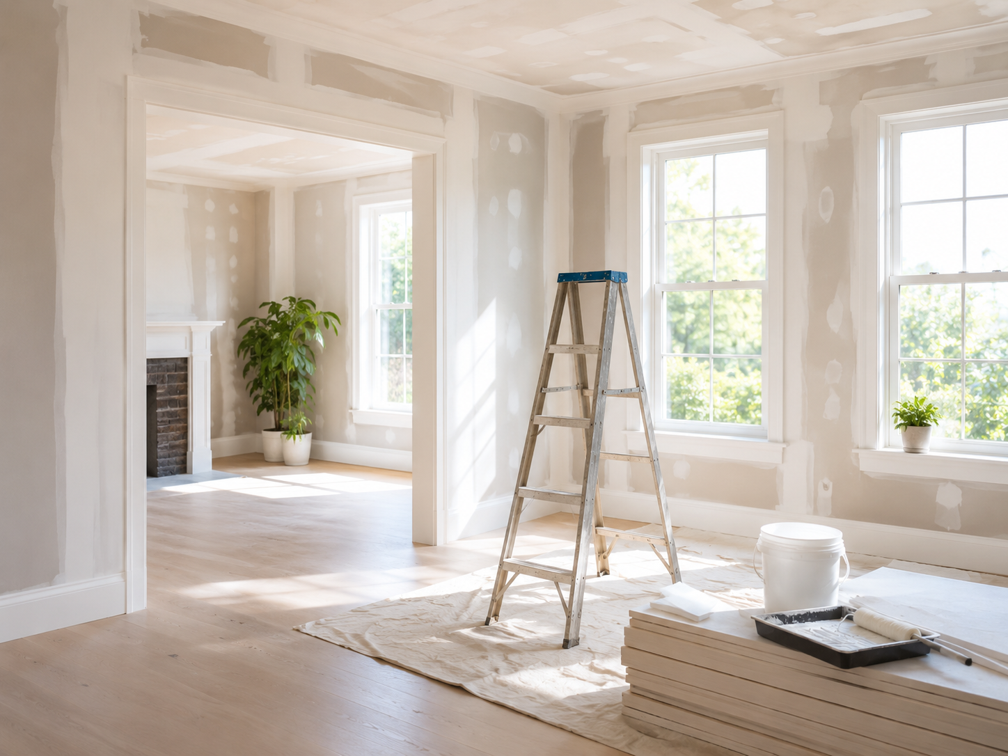 A home being renovated and updated